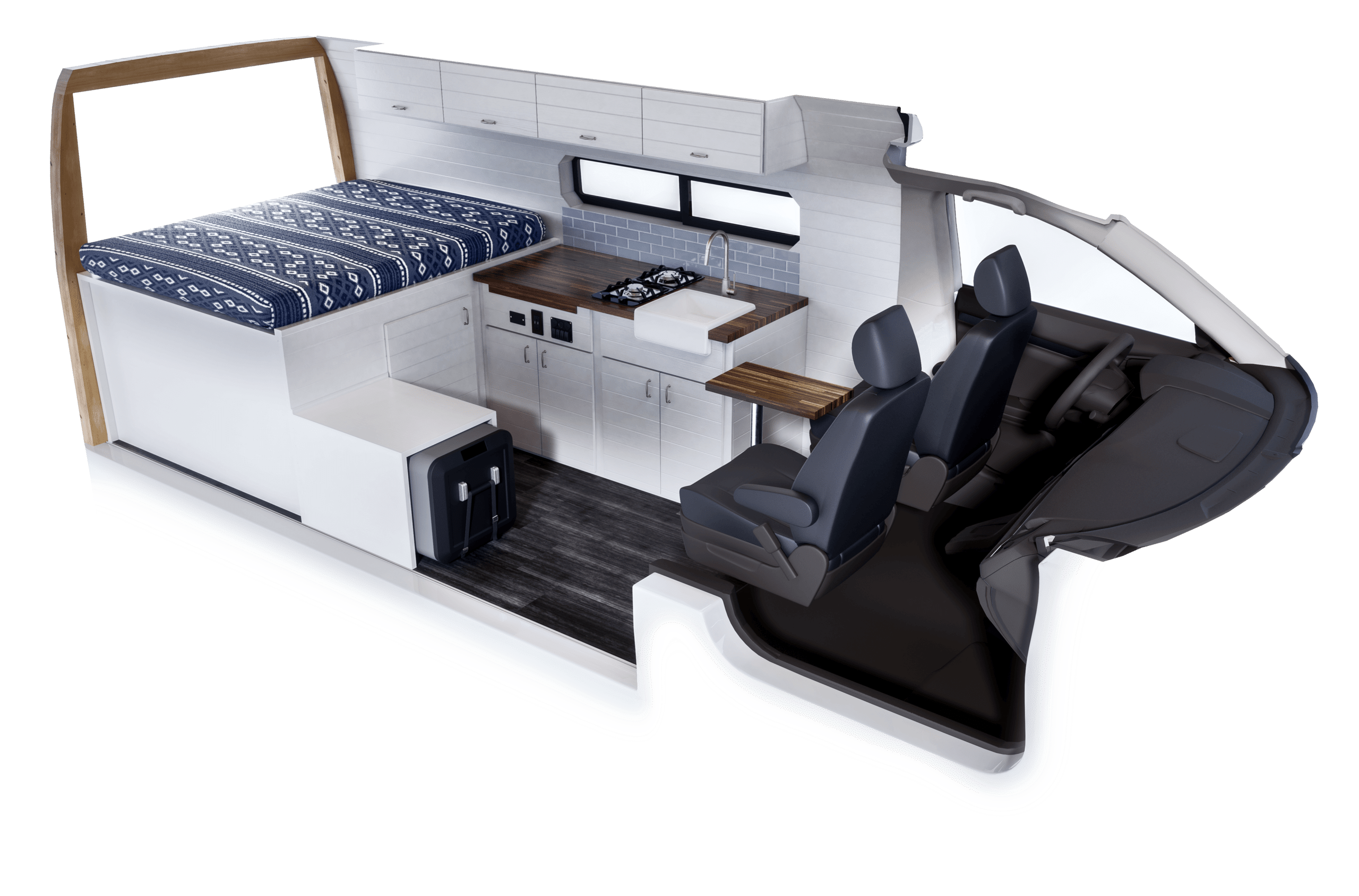 Bennett Interior Layout - Tommy Camper Vans